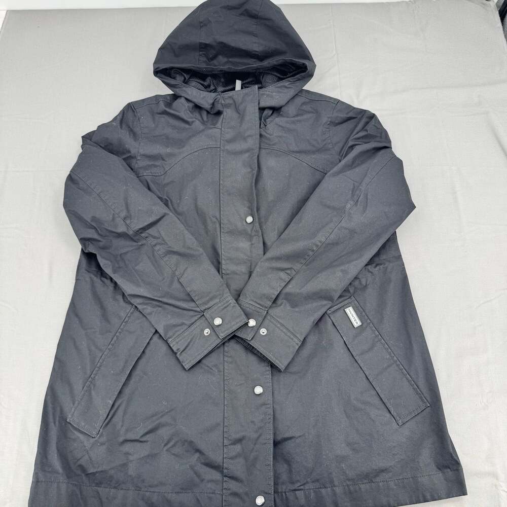 Hunter Water Resistant Cotton-Smock Zip-up & Button Rain Jacket, Size L